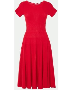 Malo Light Makò Cotton Dress - Red
