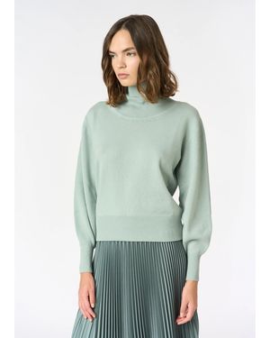 Malo Cashmere High-Neck Sweater - Green