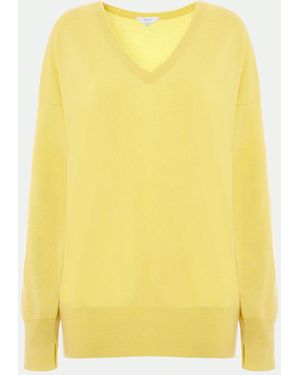 Malo Cashmere V Neck - Yellow