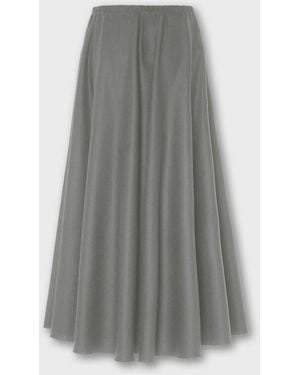 Malo Virgin Wool Blend Skirt - Gray