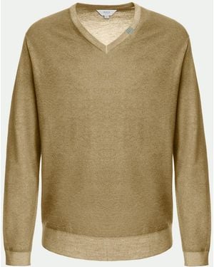 Malo Maglia Scollo V Tavolozza - Verde