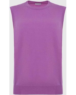 Malo Cashmere Vest - Purple