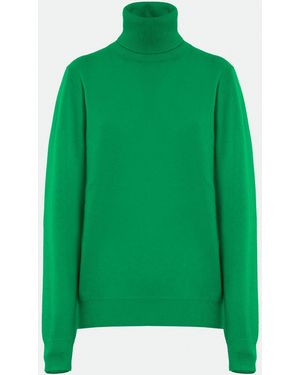 Malo Cashmere High-Neck Sweater - Green