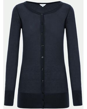 Malo Ultra-Fine Cashmere Cardigan - Blue