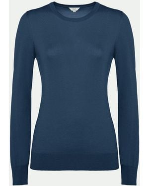 Malo Cashmere And Silk Crewneck - Blue