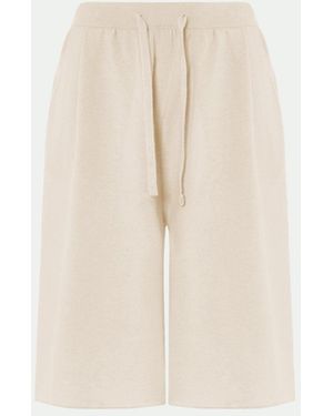 Malo Luxury Cashmere Bermuda Shorts - White