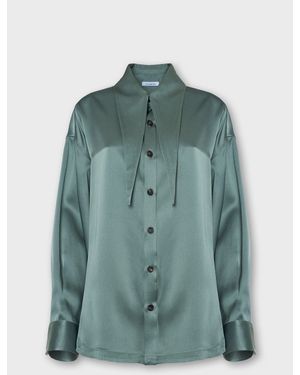 Malo Satin Shirt - Green