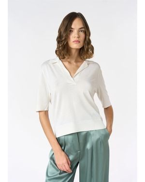 Malo Cashmere And Silk Polo - White