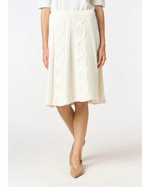 Malo Cashmere Skirt - White