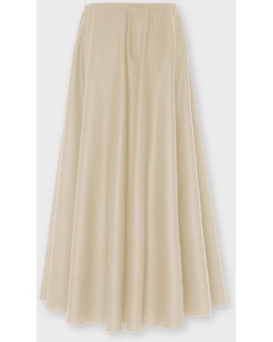 Malo Virgin Wool Blend Skirt - Natural