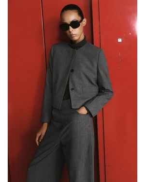 Mango Crop Suit Blazer - Red