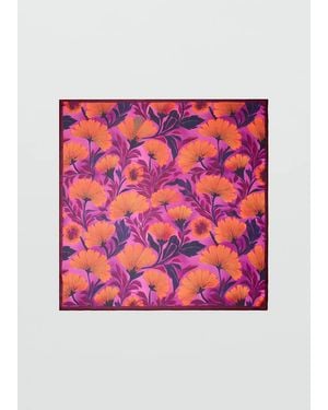 Mango Floral Print Scarf - Pink
