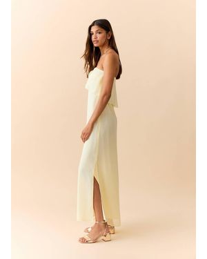 MANGO TEEN Strapless Dress - Natural