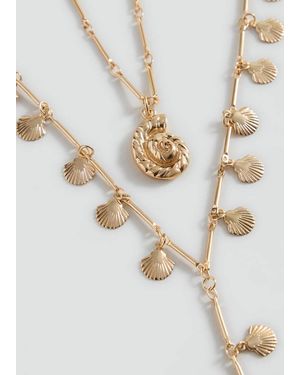 MANGO TEEN Mixed Double Necklace - White