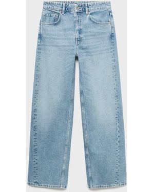 Mango Mid-Rise Balloon Jeans - Blue