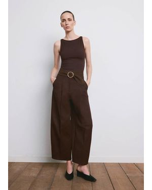 Mango Fitted Crop Top - Brown