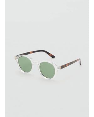 Mango Semi-Transparent Frame Sunglasses - Green