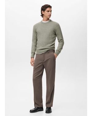 Mango Pullover Misto Lana E Alpaca Verde Pastello - Neutro