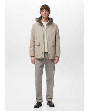 Mango Parka Trapuntato Giacca Interna Staccabile Sabbia - Neutro