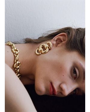 Mango Embossed Pendant Earrings - White