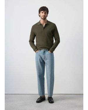 Mango Fine Knit Cotton Blend Polo - Multicolor