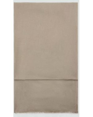Mango Frayed Edge Scarf - Natural