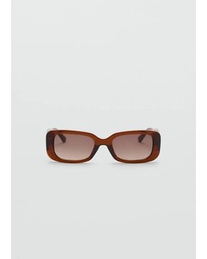 Mango Rectangular-Frame Sunglasses - Pink