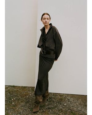 Mango Oversize Jacket With Pockets - Green