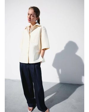 Mango Pinstripe Suit Trousers - White