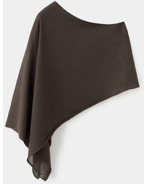 MANGO TEEN Asymmetrical Knitted Cape - Pink