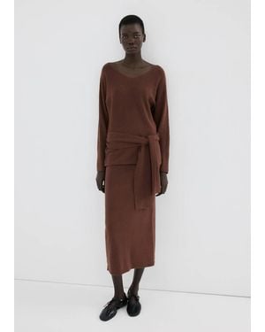 Mango Opening Pencil Skirt - Brown