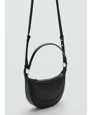 Mango Oval Shoulder Bag - Black