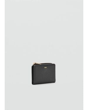 Mango Kleine Geldbörse Mit Saffiano-Effekt - Weiß