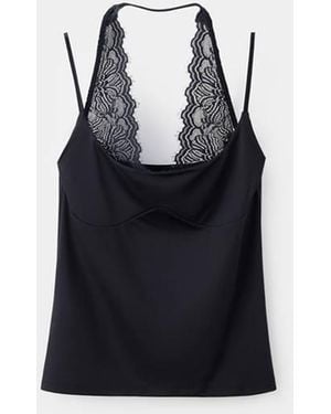 Mango Top Combinato Pizzo Nero