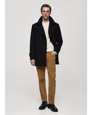 Mango Corduroy Regular-Fit Pants - White