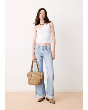 MANGO TEEN Asymmetric Top With Buttons - White