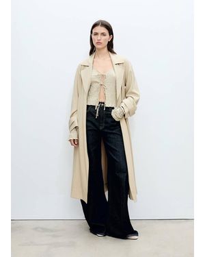 Mango Soft Trench Coat With Belt Light/Pastel - White