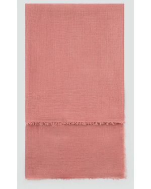 Mango Frayed Edge Scarf Pale - Multicolor