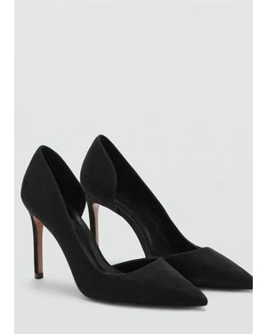 Mango Asymmetrical Heeled Shoes - Black