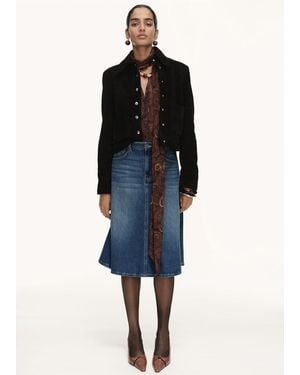 Mango Jupe Midi Denim Bleu Foncé