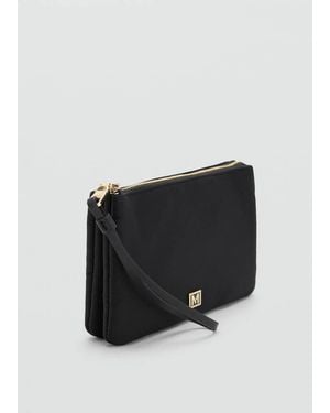 Mango Nylon Purse With Zip - Black