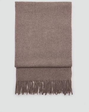 Mango Fringed Edge Scarf - Brown