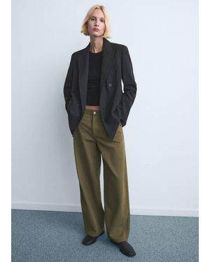 Mango Low-Rise Balloon Jeans - Green
