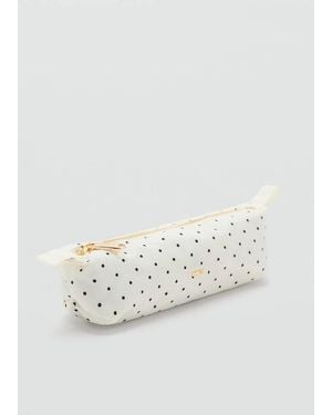 Mango Polka Dot Pouch - White