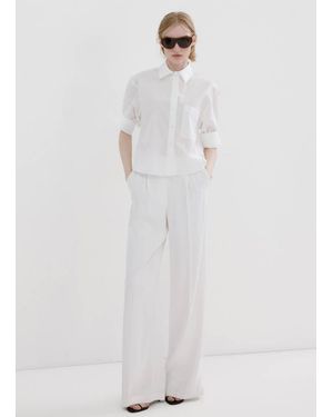 Mango Pearl Pocket Shirt - White