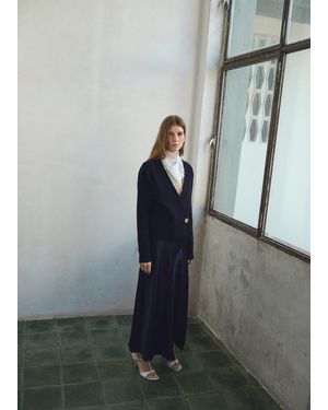 Mango Überkreuzter Cardigan Mit Juwelenknopf - Grau