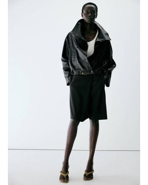 Mango Skirt Trousers - Black