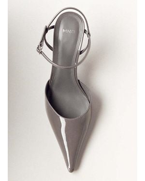 Mango Patent Heeled Shoes - Grey