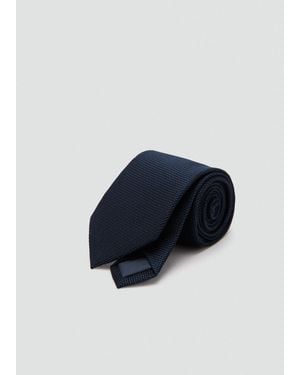 Mango 100% Silk Tie - Blue