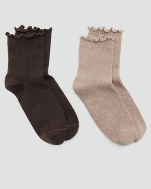 Mango 2-Pack Cotton Socks - Natural